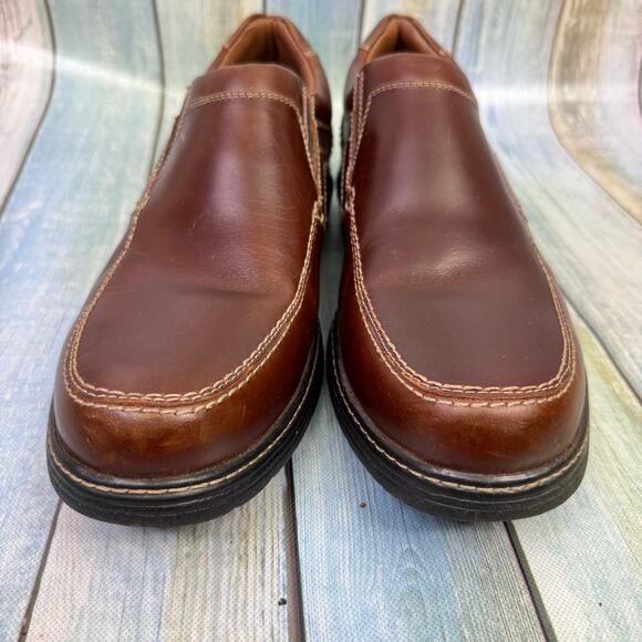 Johnston & Murphy Colvard XC4 Sheepskin Leather Shoes Men\'s 11 Slip On Loafer